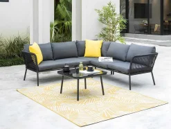 OZAIA Tuindecoratie-Binnen- Of Buitentapijt Bloemenmotief Curitiba - 150 X 200 Cm - Geel