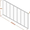 Vente-unique Glazen Binnenraam-Binnenraam Van Aluminium Met Poedercoating - 210X130 Cm - Wit - Bayview