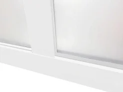 Vente-unique Glazen Binnenraam-Binnenraam Van Aluminium Met Poedercoating - 210X130 Cm - Wit - Bayview