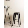 Vente-unique Barmeubel-Bistro Barmeubelset Bartafel Zwart En 2 Tempe Barstoelen Zwart.