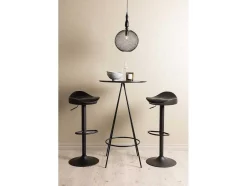 Vente-unique Barmeubel-Bistro Barmeubelset Bartafel Zwart En 2 Adesto Barstoelen Zwart.