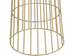 OZAIA Aanbiedingen: Woonaccessoires-Bloembak Met Draadstructuur Van Metaal - D30 X H71 Cm - Goudkleurig - Cemoro