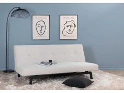 Vente-unique Klik-Klak En Bz Slaapbank-Bodil Slaapbank Fluweel Beige.