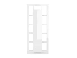 Vente-unique Boekenkast & Vitrine-Boekenkast Met 1 Deur En 11 Nissen - Wit Gelakt - Balka