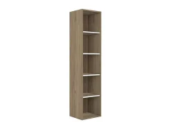 Vente-unique Boekenkast & Vitrine-Boekenkast Met 5 Nissen - Licht Naturel En Wit - Najeli