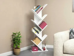 Vente-unique Boekenkast & Vitrine-Boekenkast Met 7 Planken - Wit - Asinali