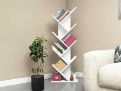 Vente-unique Boekenkast & Vitrine-Boekenkast Met 7 Planken - Wit - Asinali
