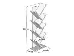 Vente-unique Boekenkast & Vitrine-Boekenkast Met 7 Planken - Wit - Asinali