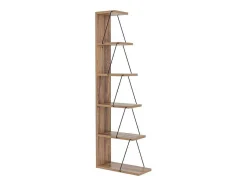 Vente-unique Boekenkast & Vitrine-Boekenkast Met 5 Planken - Naturel En Zwart - Delory