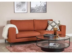 Vente-unique Aanbiedingen: Zitbank & Fauteuil-Bolero Bank 3 Persoons Rood.