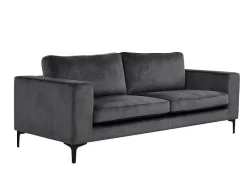Vente-unique Modulair-Bolero Bank 3 Persoons Velours Grijs.