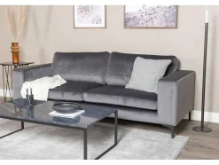 Vente-unique Modulair-Bolero Bank 3 Persoons Velours Grijs.