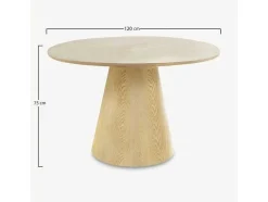 House Nordic Eettafel-Bolton Eetkamertafel O120Cm Naturel.