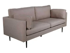 Vente-unique Stoffen Zitbank-Boom Bank 3 Persoons Bruin.
