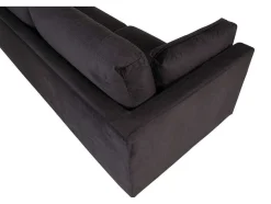 Vente-unique Modulair-Boom Bank 3 Persoons Velours Zwart.