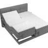 Palacio Elektrisch Relaxatiebed-Boxspring-Hoofdbord + Elektrische Lattenbodem + Matras + Opleg - 2 X 90 X 200 Cm - Lichtgrijs - Lodi Van