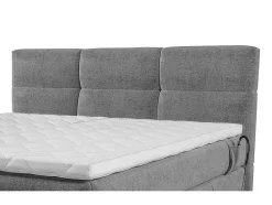 Palacio Elektrisch Relaxatiebed-Boxspring-Hoofdbordset + Elektrische Relax-Lattenbodem + Matras + Opleg 2 X 80 X 200 Cm Lichtgrijs - Lodi Van