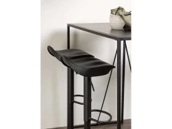 Vente-unique Barmeubel-Brea Barmeubelset Bartafel Zwart En 4 Adesto Barstoelen Zwart.