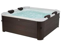 Mspa Home Spa-Bruine Halfharde Spa Met 6 Plaatsen Met Accessoires - 120 Stralen - L160 X B160 X H65 Cm - Makemo Van