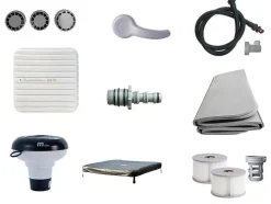 Mspa Home Spa-Bruine Halfharde Spa Met 6 Plaatsen Met Accessoires - 120 Stralen - L160 X B160 X H65 Cm - Makemo Van