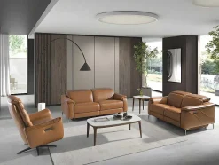 Angel Cerda Fauteuil Leer-Bruine Leren Draaifauteuil 5117