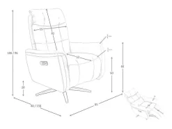 Angel Cerda Fauteuil Leer-Bruine Leren Draaifauteuil 5117