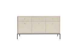 Vente-unique Buffetkast-Buffetkast - 3 Laden En 3 Deuren - Beige - Bogdan
