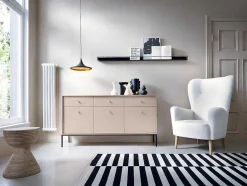 Vente-unique Buffetkast-Buffetkast - 3 Laden En 3 Deuren - Beige - Bogdan