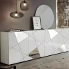 Vente-unique Buffetkast-Buffetkast Cantiano - 4 Deuren - Witgelakt