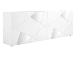 Vente-unique Buffetkast-Buffetkast Cantiano - 4 Deuren - Witgelakt