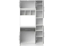 Vente-unique Keukenmeubel-Buffetkast Mady - 5 Deuren & 1 Lade - Witte Betonkleur