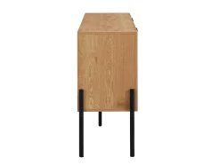 Vente-unique Buffetkast-Buffetkast Met 4 Deuren - Licht Naturel En Zwart - Memphis Ii