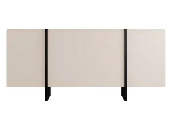 Vente-unique Buffetkast-Buffetkast Met 4 Deuren Van Mdf - Beige En Zwart - Luvonia