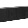Vente-unique Buffetkast-Buffetkast Met 4 Deurtjes Van Mdf - Zwart - Mezulia