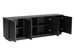 Vente-unique Buffetkast-Buffetkast Met 4 Deurtjes Van Mdf - Zwart - Mezulia