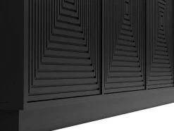 Vente-unique Buffetkast-Buffetkast Met 4 Deurtjes Van Mdf - Zwart - Mezulia