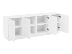 Vente-unique Buffetkast-Buffetkast Met 4 Deurtjes Van Mdf - Wit - Mezulia