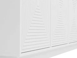 Vente-unique Buffetkast-Buffetkast Met 4 Deurtjes Van Mdf - Wit - Mezulia