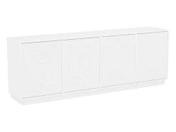 Vente-unique Buffetkast-Buffetkast Met 4 Deurtjes Van Mdf - Wit - Mezulia