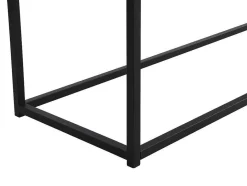 Vente-unique Sidetable-Buffetkast Met 2 Lades Van Mdf, Gehard Glas En Metaal - Donker Naturel - Camata