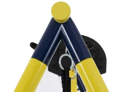 ModernLuxe Spel Voor Buiten-Buitenspellen Metalen Frame - 2 In Hoogte Verstelbare Schommels, Basketbalring En Glijbaan - Geschikt Voor Kinderen Vanaf 3 Jaar - Geel