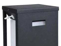 SOLARGEO Tuinlamp-Buitenwandlamp Op Zonne-Energie Met Led - L. 15 X H. 30 Cm - Metaal - Zwart - Fozzano