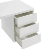 PASCAL MORABITO Bureaumeubel-Bureau Met 3 Lades - Gelakt Mdf En Metaal - Wit En Goudkleurig - Timfia Van