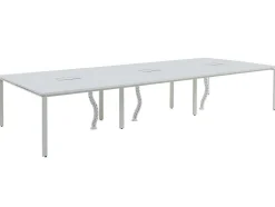 Workēa Kantoormeubilair-Bureaubank 6 Personen - Wit - L140 Cm - Downtown