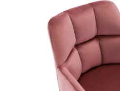 Vente-unique Bureaustoel-Bureaustoel - Fluweel - Roze - Verstelbare Hoogte - Pega