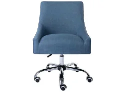 Vente-unique Bureaustoel-Bureaustoel - Stof - Blauw - Verstelbare Hoogte - Wondio