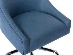 Vente-unique Bureaustoel-Bureaustoel - Stof - Blauw - Verstelbare Hoogte - Wondio