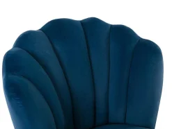 PASCAL MORABITO Bureaustoel-Bureaustoel - Velours - Blauw - Verstelbare Hoogte - Ruty Van