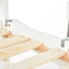 ModernLuxe Kinderbed-Cabine Stapelbed Met Glijbaan - 90X200Cm + 90X100Cm - Massief Grenen - Wit