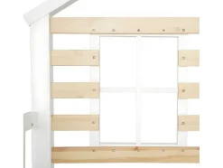 ModernLuxe Kinderbed-Cabine Stapelbed 90X200Cm - Massief Grenen - Met Trap En Glijbaan - Wit